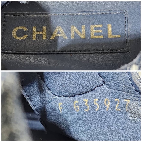 Authentic Chanel Denim Dad Interlocking Slingback Sandals Blue - Picture 6 of 10